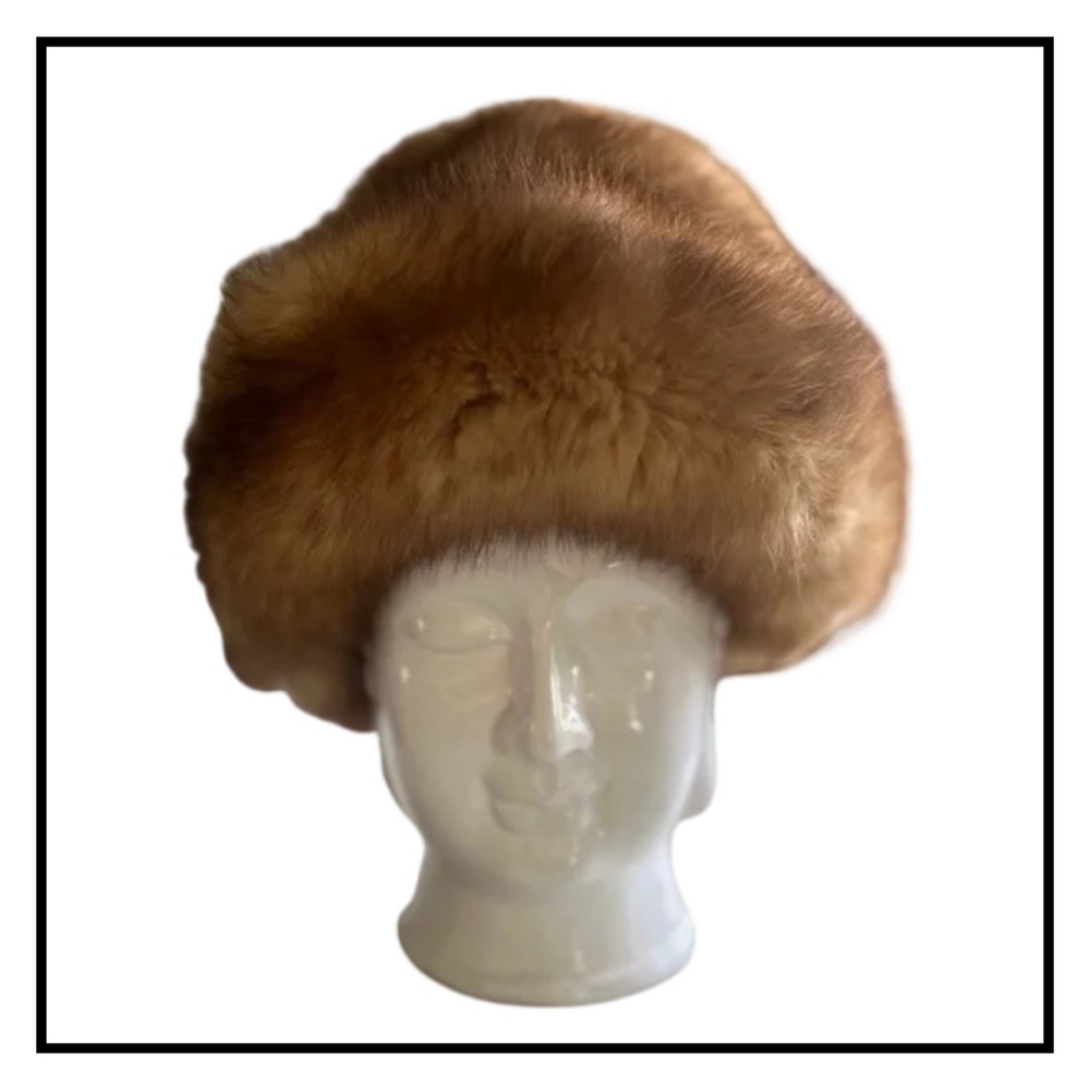 Jonathan Cozzi Mink Fur Hat Vintage Brown 50's
